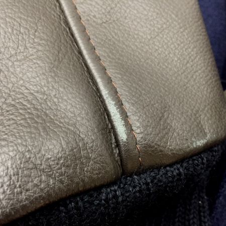  SKOOKUM スクーカム レザー切替スタジャン サイズ38 USA製 ブラウン x ネイビー