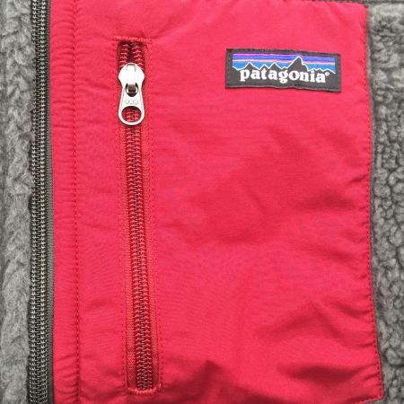  Patagonia パタゴニア ボアベスト RN51884 フリース XSサイズ グレー x レッド