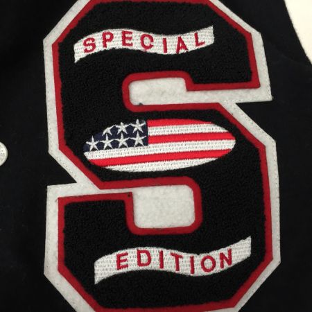  stussy ステューシ 90S SPECIAL EDITION復刻モデル スタジャン S ブラック×ホワイト