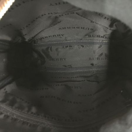  BURBERRY バーバリー ショルダーバッグ　ノバチェック プレートロゴ ブラウン