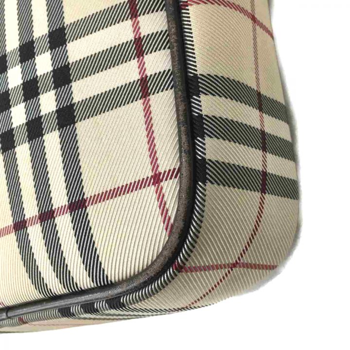 BURBERRY バーバリー ショルダーバッグ ノバチェック プレートロゴ ブラウン｜中古｜なんでもリサイクルビッグバン