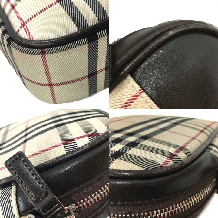 BURBERRY バーバリー ショルダーバッグ ノバチェック プレートロゴ ブラウン｜中古｜なんでもリサイクルビッグバン