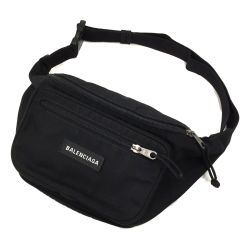 △△ BALENCIAGA バレンシアガ ベルトバッグ ウエストポーチ エクスプローラー 482389 ブラック Bランク