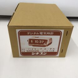 △△ CITIZEN シチズン デジタル電気時計 ハイリーフ・カーチス ③ 5RD025 昭和レトロ レッド Sランク