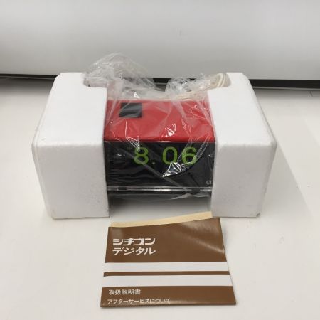  CITIZEN シチズン デジタル電気時計 ハイリーフ・カーチス ③ 5RD025 昭和レトロ レッド