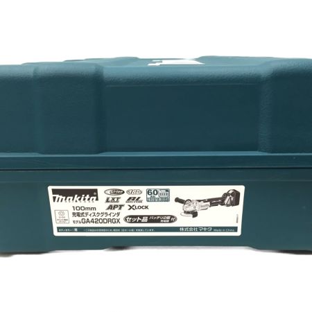  MAKITA マキタ 18V 6.0Ah 100mm 充電式ディスクグラインダ GA420DRGX