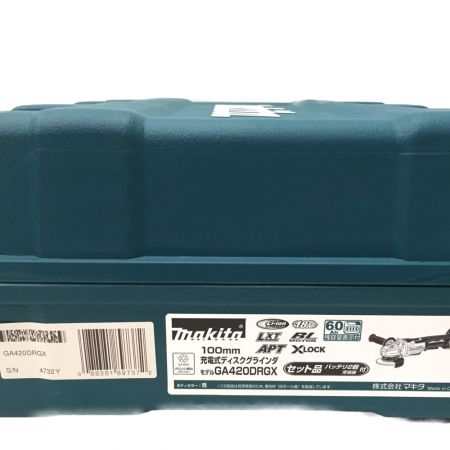  MAKITA マキタ 18V 6.0Ah 100mm 充電式ディスクグラインダ GA420DRGX