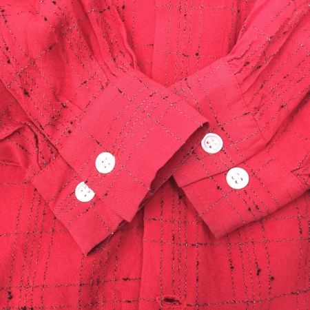  CREAM SODA クリームソーダ カスリ　ロカビリーシャツ 当時物 レッド