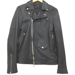 △△ attack the mind 7 ラムレザー ダブルライダースジャケット RETENTIS ブラック Bランク