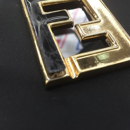  FENDI フェンディ FFロゴ金具 ナイロン×レザーバッグ 15321 ブラック