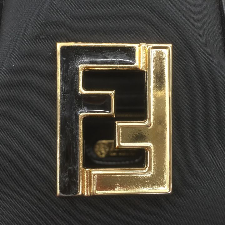 中古】 FENDI フェンディ FFロゴ金具 ナイロン×レザーバッグ 15321 ブラック｜総合リサイクルショップ なんでもリサイクルビッグバン  オンラインストア