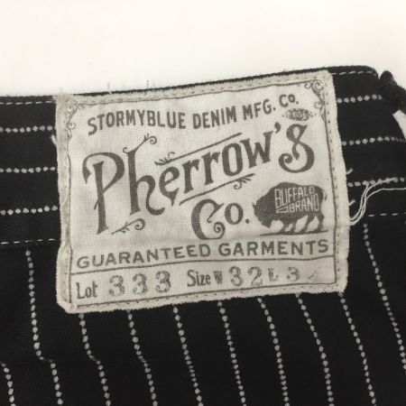  PHERROW'S フェローズ 1930's  ウォバッシュストライプ ワークパンツ 333WP ブラック