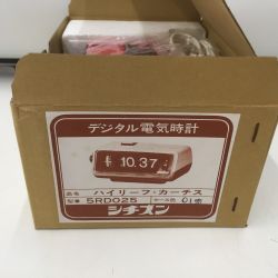 △△ CITIZEN シチズン  レトロデジタル電気時計③ ハイリーフ・カーチス  5RD025 レッド Sランク