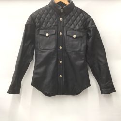 △△ HEAVY FOR BIKERS ヘビーフォーバイカーズ 牛革 キルティング ジャケット ブラック Aランク