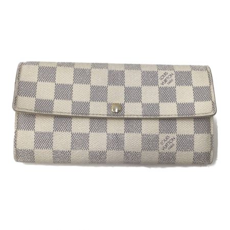  LOUIS VUITTON ルイヴィトン ダミエアズール  ポルトフォイユサラ イニシャル有 N61735