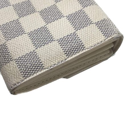  LOUIS VUITTON ルイヴィトン ダミエアズール  ポルトフォイユサラ イニシャル有 N61735