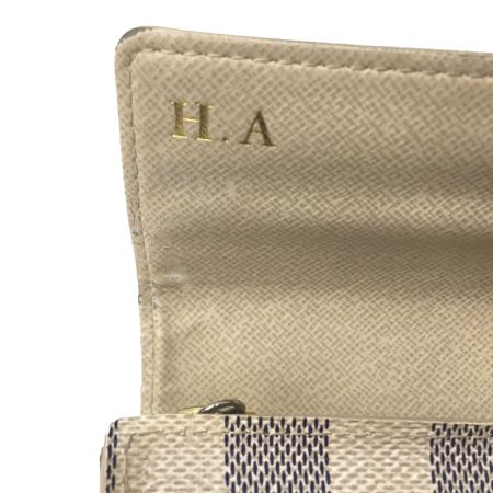  LOUIS VUITTON ルイヴィトン ダミエアズール  ポルトフォイユサラ イニシャル有 N61735