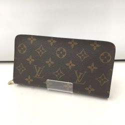 △△ LOUIS VUITTON ルイヴィトン モノグラム ポルトモネ ジップ ラウンドファスナー M61727 ブラウン Bランク