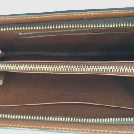  LOUIS VUITTON ルイヴィトン モノグラム ポルトモネ ジップ ラウンドファスナー M61727 ブラウン