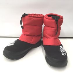 △△ THE NORTH FACE ザノースフェイス ヌプシ ダウンブーティ NF51877 レッド×ブラック Aランク