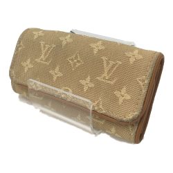 △△ LOUIS VUITTON ルイヴィトン モノグラム・ミニ  ミュルティクレ4連 キーケース M92432 ベージュ Bランク