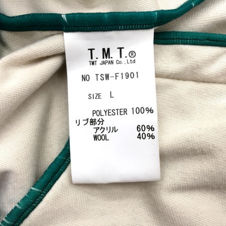  TMT ティーエムティー ベロア セットアップ 総ロゴ Lサイズ  ベージュ