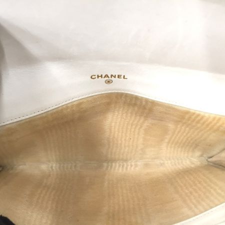  CHANEL シャネル キャビアスキン 長財布 ココマーク ギャランティカード付 ホワイト