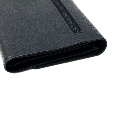  CHANEL シャネル キャビアスキン ココマーク 三つ折り財布 箱ギャランティーカード付 A13225Y01864 ブラック