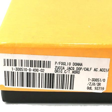  FENDI フェンディ ズッカ柄 長財布 レザー×キャンバス ブラウン