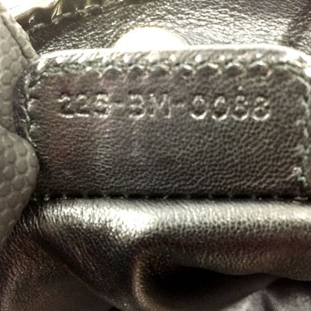  Christian Dior クリスチャンディオール ショルダートートバッグ  編み込み レザー 225-BM-0088 ブラック×ゴールド