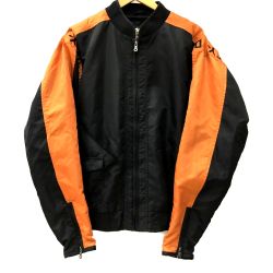 △△ HARLEY-DAVIDSON ハーレーダビッドソン ナイロンジャケット ブルゾン CA03402 RN103819 ブラック×オレンジ Bランク