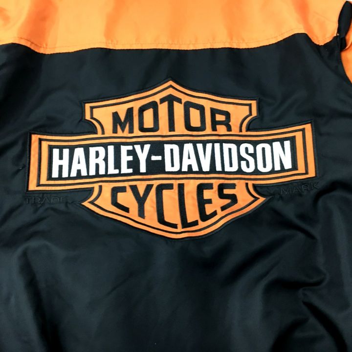 HARLEY-DAVIDSON ハーレーダビッドソン ナイロンジャケット ブルゾン CA03402 RN103819  ブラック×オレンジ｜中古｜なんでもリサイクルビッグバン