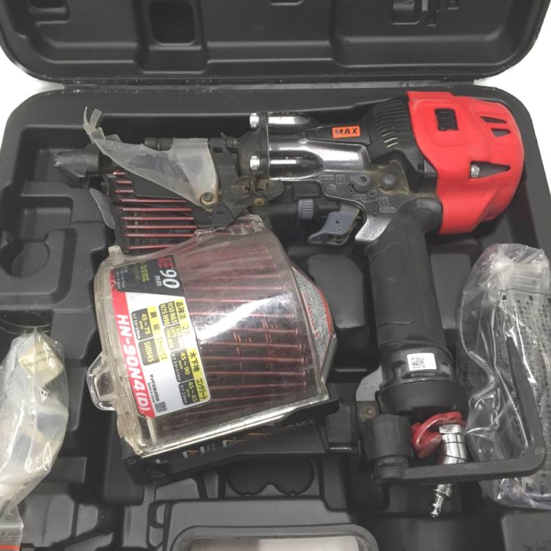 中古】 MAX マックス スーパーネイラ 高圧釘打ち機 90mm HN-90N4(D ...