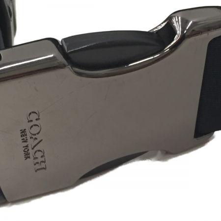  COACH コーチ シグネチャー PVC レザー ウエスト ベルト バッグ 89918 ブラック×ブラウン