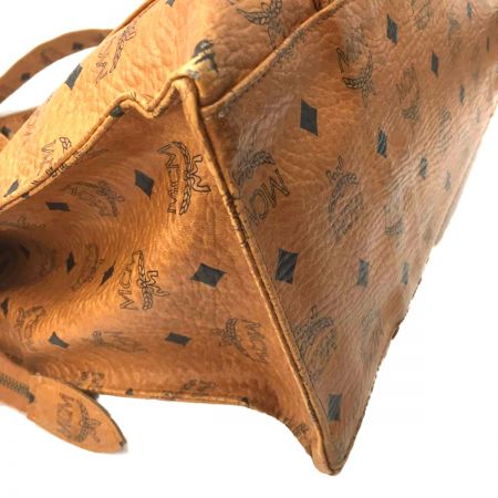  MCM エムシーエム ヴィセトス柄 ロゴ スクエア トート ワンショルダーバッグ ブラウン