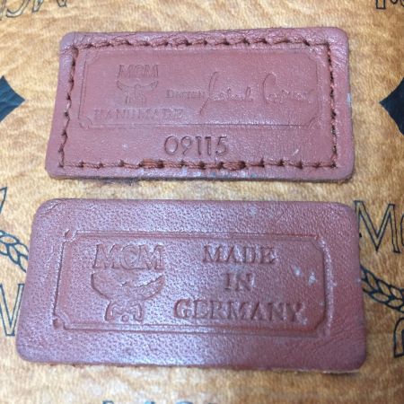  MCM エムシーエム ヴィセトス柄 ロゴ スクエア トート ワンショルダーバッグ ブラウン