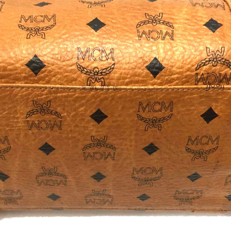 中古】 MCM エムシーエム ヴィセトス柄 ロゴ スクエア トート ワン