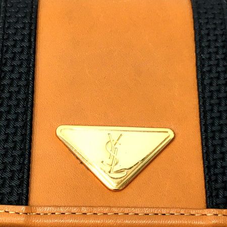  Yves Saint Laurent イブサンローラン セカンドバッグ ブラック×ブラウン