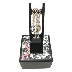 △△ GUCCI グッチ インターロッキング GGネックレス シルバー Bランク