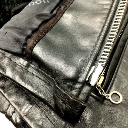  Schott ショット シングルライダースジャケット ボアライナー付 ほつれあり 07203 ブラック