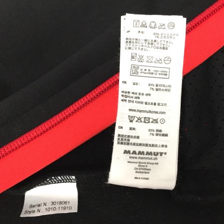  MAMMUT マムート ジップアップジャケット N3018061 オレンジ×ブラック x ブラック