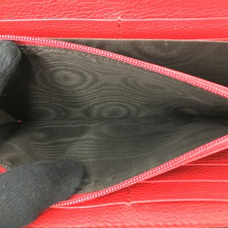  GUCCI グッチ ヴィンテージロゴプリント ラウンドファスナー長財布 496317 レッド