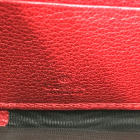  GUCCI グッチ ヴィンテージロゴプリント ラウンドファスナー長財布 496317 レッド