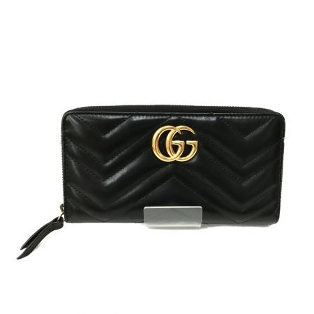  GUCCI グッチ GGマーモント ジップアラウンドウォレット 443123･525040 ブラック