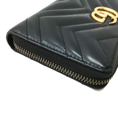  GUCCI グッチ GGマーモント ジップアラウンドウォレット 443123･525040 ブラック