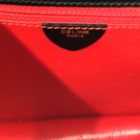  CELINE セリーヌ サークルロゴ レザーショルダーバッグ オールド ヴィンテージ M13 ブラック