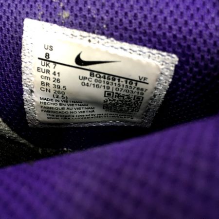  NIKE ナイキ スニーカー エアフォースワン レイカーズ BQ4591-101 ホワイト x パープル