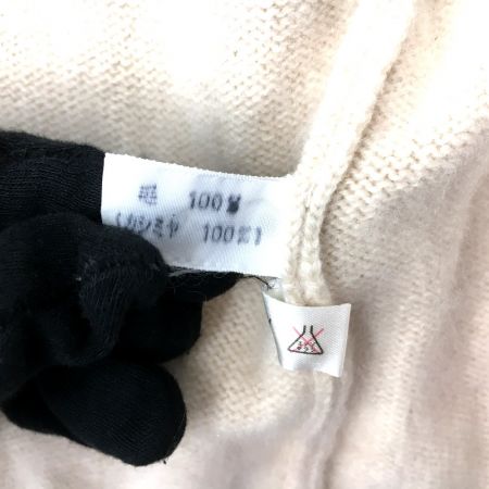  Christian Dior クリスチャンディオール ヴィンテージ カシミヤ カーディガン  Y-TK03 アイボリー×ブラック