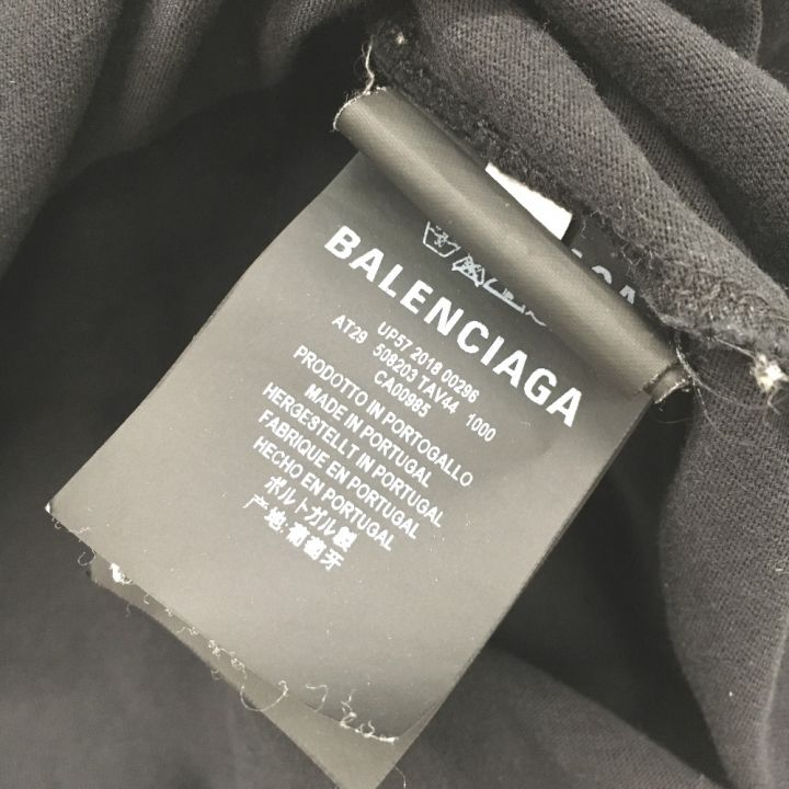 BALENCIAGA バレンシアガ Tシャツ 夏物 SIZE XS メンズ up57 2018 00296 ブラック｜中古｜なんでもリサイクルビッグバン