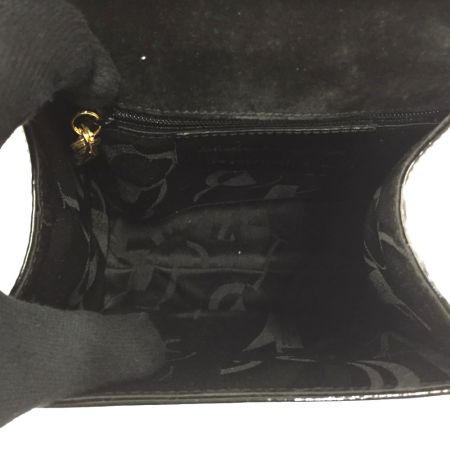  Salvatore Ferragamo サルヴァトーレフェラガモ ヴァラリボン エナメル 2WAYバッグ BW-215677 ブラック